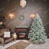Umelý vianočný stromček 3D Smrek Strieborný, stromček má husté ihličie zelenostriebornej farby