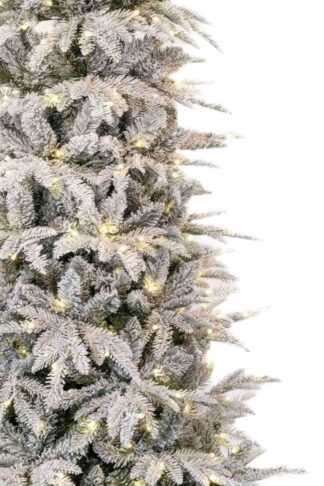Umelý vianočný stromček 3D Jedľa Biela Štíhla LED, detail stromčeka