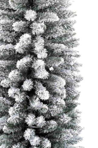 Umelý vianočný stromček Smrek Biely Štíhly, detail stromčeka