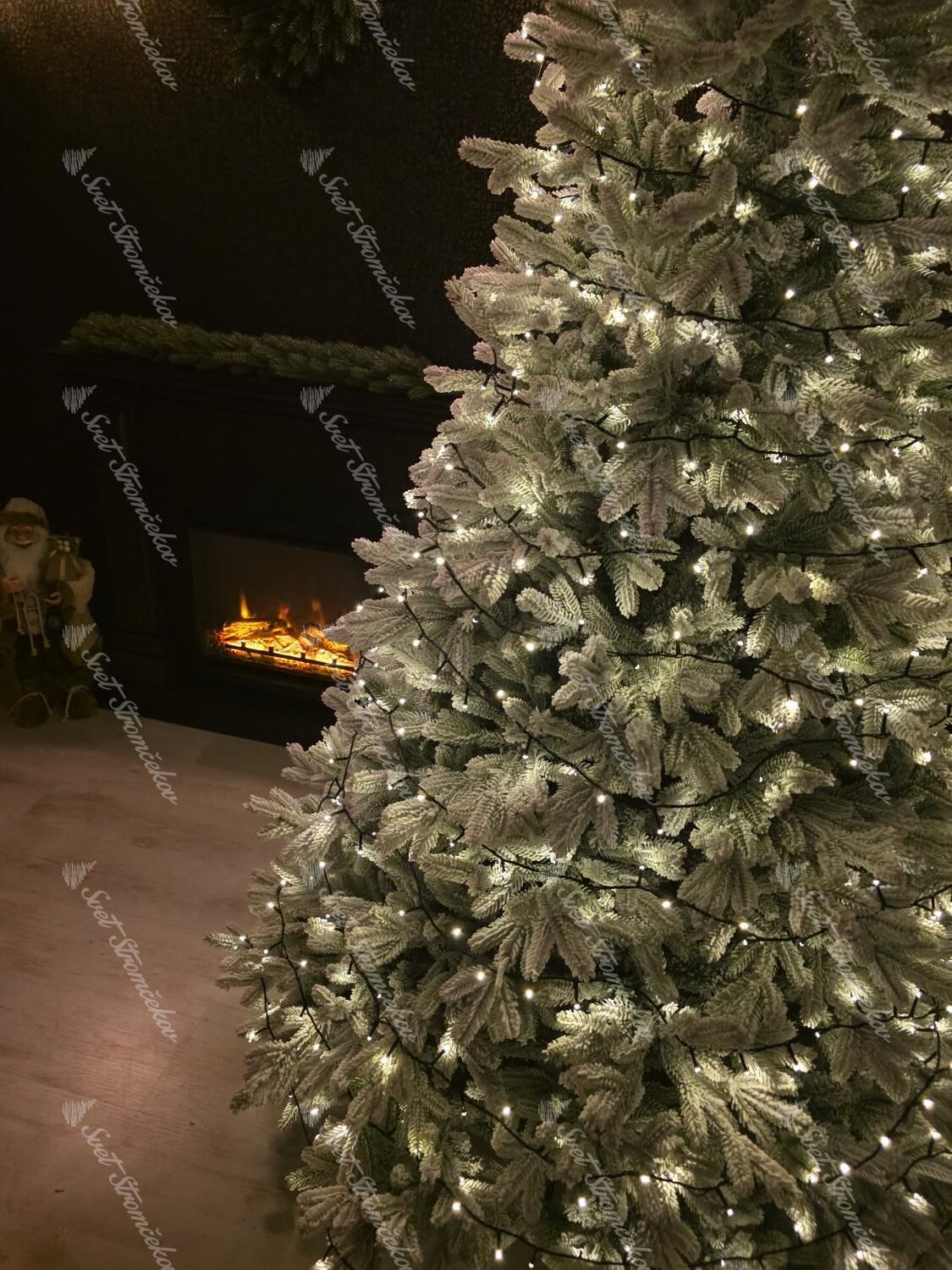 Vianočné osvetlenie LED na stromček teplá biela 35m 700LED