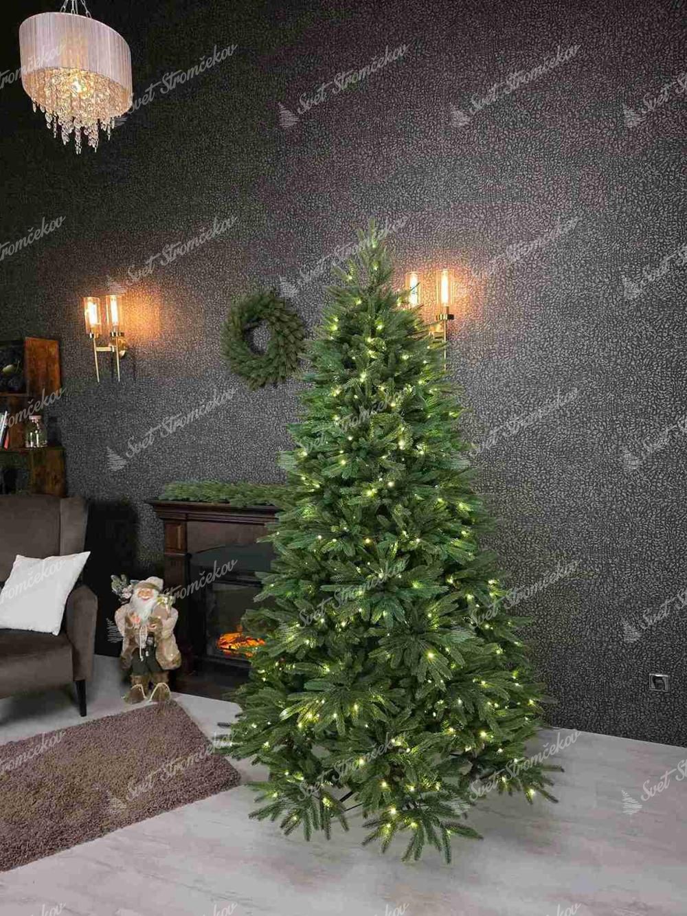 Umelý vianočný stromček FULL 3D Smrek Kalifornský 240cm LED600